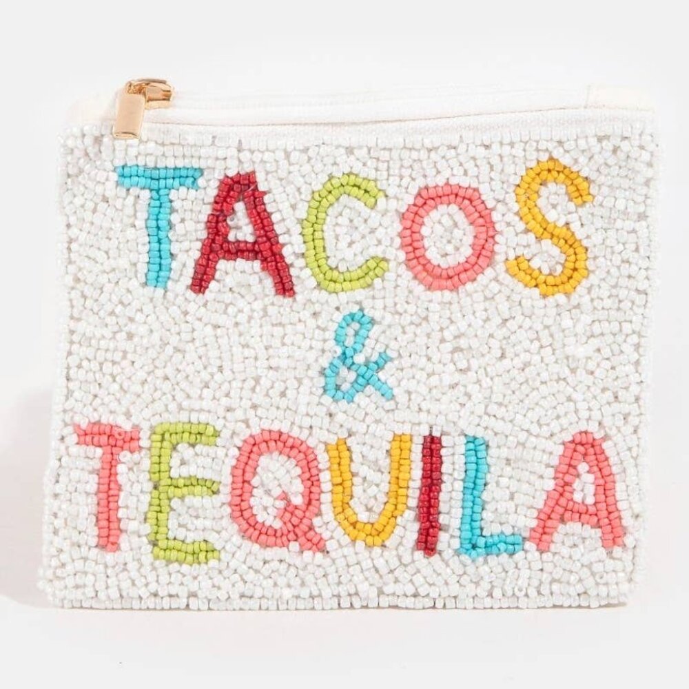 Beaded Tacos & Tequila Coin Purse - NWT